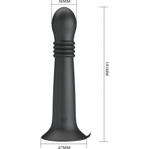 Pretty Love Stellan Vibrator 4 împingeri 4 Rotații Negru Thumb 5