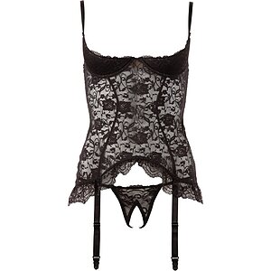 Corset Cottelli Collection Afroditas Negru XL Thumb 2