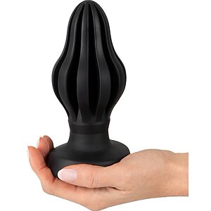 ANOS Super Soft Plug Anal 7 cm — Ventuză, Fixare Hands-free Negru Thumb 5