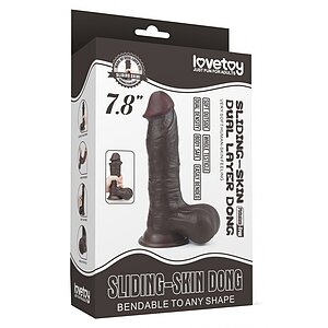 Dildo cu Ventuză Sliding Skin Dual Layer Dong Maro Thumb 16
