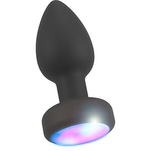 Anos Plug Anal RC cu LED Flash - 7 Moduri, Reîncărcabil Negru Thumb 4