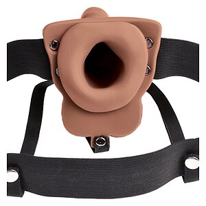 Strap On Hollow Rechargeable Fetish Fantasy 18 cm Caramel Thumb 1