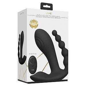 Vibrator Pulse Wave And Vibrating Dublă Acțiune Negru Thumb 6
