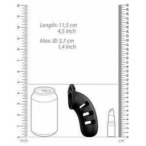 Cușcă de Castitate Man Cage Silicon Model 21 Negru Thumb 1