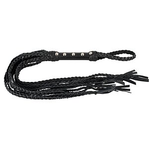 Bici ZADO Cat-O-Nine cu 9 Cozi Piele 70cm Negru Thumb 1