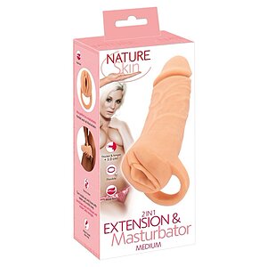 Extensie 2în1 Nature Skin MEDIUM +3 cm, TPE Thumb 7