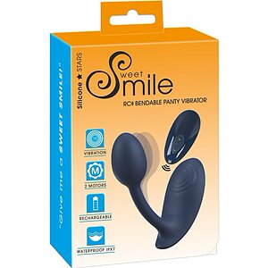 Panty Flexibil Sweet Smile — 2 Motoare, 10 Moduri Albastru Thumb 7