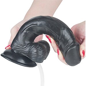 Dildo 23cm Cu Ejaculare Extremă Negru Thumb 5