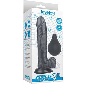 Dildo 23cm Cu Ejaculare Extremă Negru Thumb 7