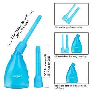 Irigator Anal Și vaginal CalExotics 162 ml, Albastru Thumb 4