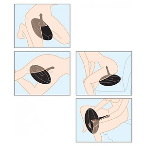 Body Dock Love Ball Saltea Gonflabilă Creativă Pipedream Negru Thumb 3