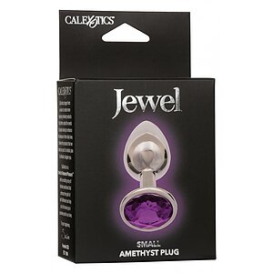 Dop Anal Jewel Mic cu Cristal Ametist, Elegant Argintiu Thumb 6