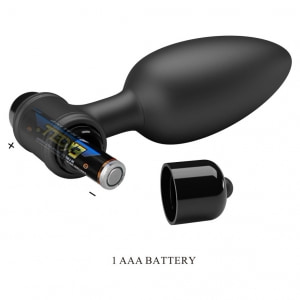 Debra Plug Anal Vibrant 10 Funcții, Flared — Negru Thumb 6