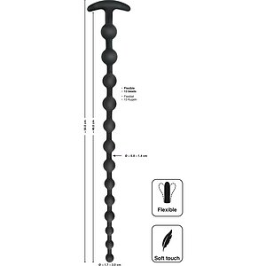 Black Velvets Anal Beads Negru Thumb 6