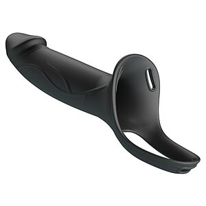 Pretty Love Landon cu Harness Reglabil și Dildo 16,8 cm Negru Thumb 3