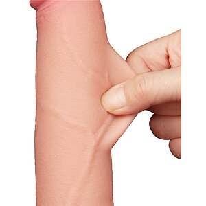 LoveToy Sliding Skin Dildo 20 cm – Realist, Ventuză Thumb 2