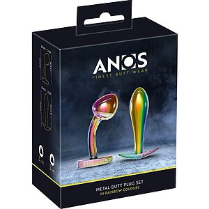 ANOS Set 2 Pluguri Anale Metalice curcubeu, Greutate Optimă Multicolor Thumb 6