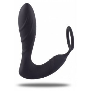 Stimulator Prostatic cu Inel Penian Toyz4lovers — Vibrație Negru Thumb 1