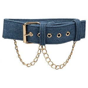 Ride Em Denim Collar and Leash Albastru Thumb 2