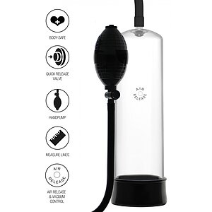 Hidden Desire Rising Star — Pompă Manuală Discretă 18 cm Negru Thumb 3