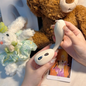 ZALO DEYA Vibrator Purtabil cu Telecomandă și Suctiune Ivory Alb Thumb 8