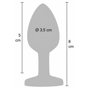 Anal Plug Diamond Jewel Medium Negru Thumb 2