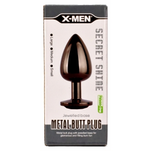 Anal X-MEN Secret Shine Plug L Negru Thumb 4