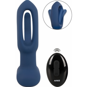 ANOS Plug Anal cu Limba Oscilantă – 10x10, Reîncărcabil Albastru Thumb 1