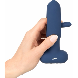 ANOS Plug Anal cu Limba Oscilantă – 10x10, Reîncărcabil Albastru Thumb 12
