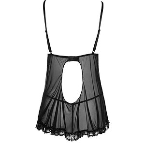 Babydoll Cottelli Collection Ruffles Negru XL Thumb 4