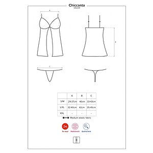 Babydoll Obsessive Chiccanta Negru L-XL Thumb 4