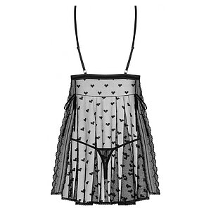 Babydoll Obsessive Heartia Negru S-M Thumb 3