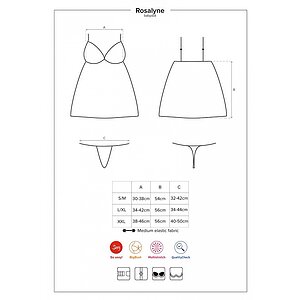 Babydoll Obsessive Rosalyne Roșu S-M Thumb 4