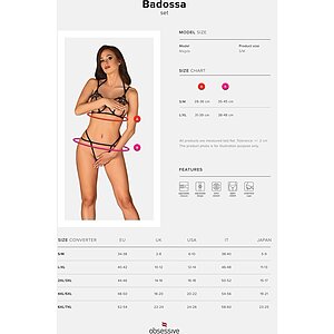 Set Erotic Obsessive Badossa Negru S-M Thumb 4