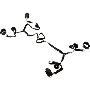 Set Restricții Pentru Pat H Belt și Cătușe Negru Thumb 5