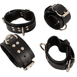Set Restricții Pentru Pat H Belt și Cătușe Negru Thumb 7