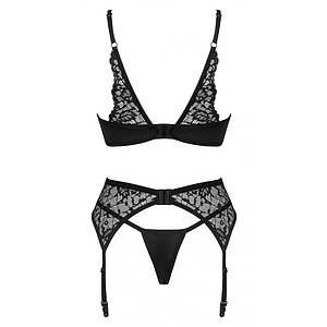 Set Obsessive Bellastia 3 Piese Negru M-L Thumb 3