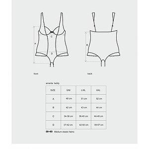 Body Obsessive Dantela Negru L-XL Thumb 4