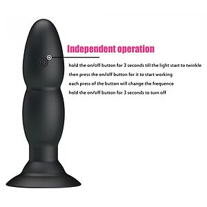 Anal Plug Cu Vibrații Pretty Love Beaded Negru Thumb 5