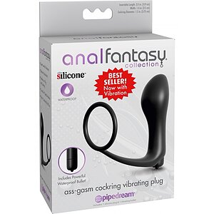 Anal Plug Cu Vibratii Si Inel Negru Thumb 4