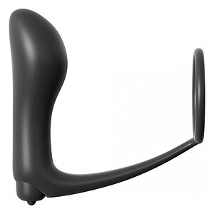 Anal Plug Cu Vibratii Si Inel Negru Thumb 2
