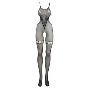 Catsuit Le Desir Net High Neck Negru S-L Thumb 2