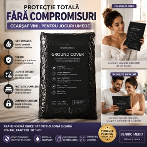 Cearceaf Vinyl Bed Sheet Negru Thumb 3