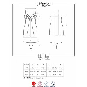 Chemise Obsessive Heartina Roșu S-M Thumb 4