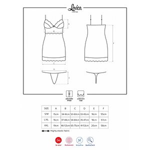 Chemise Obsessive Lovica Rosu S-M Thumb 4