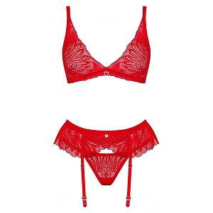 Set Obsessive Chilisa 3 Piese Roșu XS-S Thumb 2