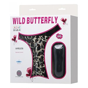 Chiloți Vibratori Telecomandați Fluturele Sălbatic Negru Thumb 3