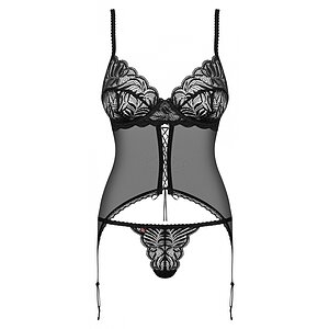 Corset Cu Șnur Obsessive Contica Negru S-M Thumb 2