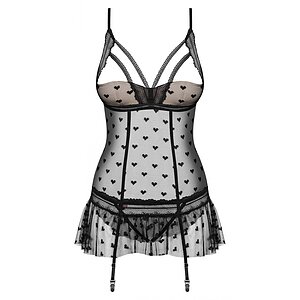 Corset Obsessive Heartia Negru L-XL Thumb 2