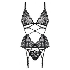 Corset Obsessive Mixty Negru L-XL Thumb 2